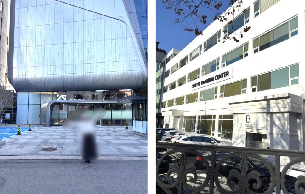 (右)YG練習生室(左)YG Entertainment 