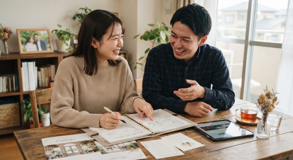 夫婦で話し合う画像
